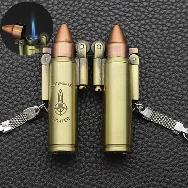 

New Creative Retro Turbo Lighter Metal Butane Gas Windproof Cigarette 130C Lighter Smoking Accessories Portable Men’s Gift