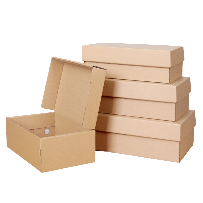Es Handmade Package Big Size Gift Box Wigs Blank 3-layer Easy Fold Corrugated Box