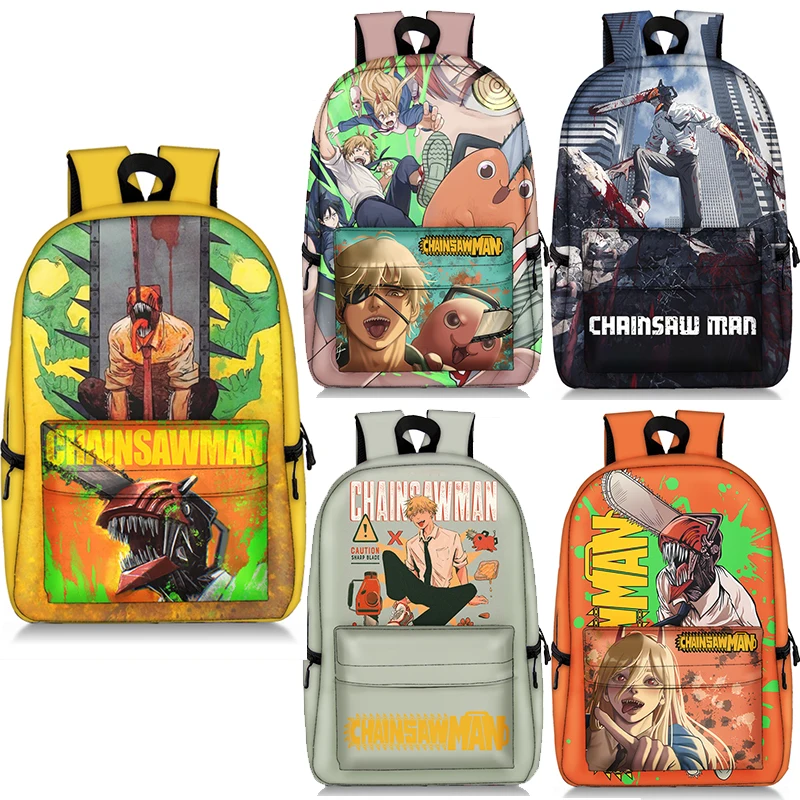 Anime Chainsaw Man Printing Backpack Kawayi Cosplay Pochita School Bags Daypack Women Men Fashion Travel Laptop Bag Bookbags
