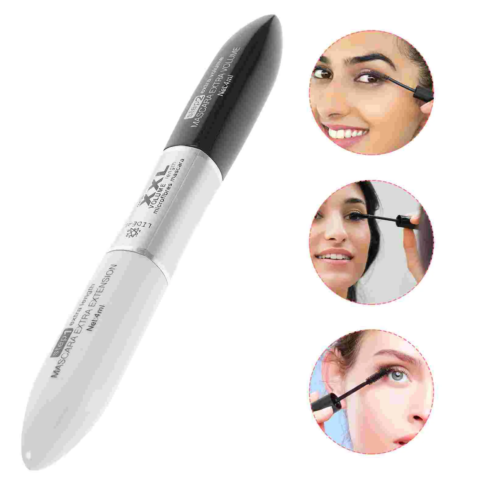 

1pc Silk Fiber Mascara Waterproof Double-end Curling Mascara Eyelash Mascara for Lady Two