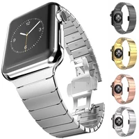 38 40mm 42 44mm watch strap for iwatch 7 41mm 45mm stainless steel bands for apple watch series6 5 4 3 link loop bracelet strap