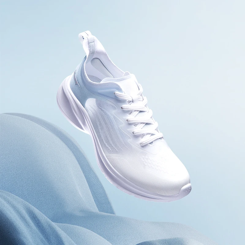 QIAODAN Running Shoes Women 2023 Spring New Air Mesh Breathable Comfortable Lightweight Casual Outdoor Sneakers XM26220209B