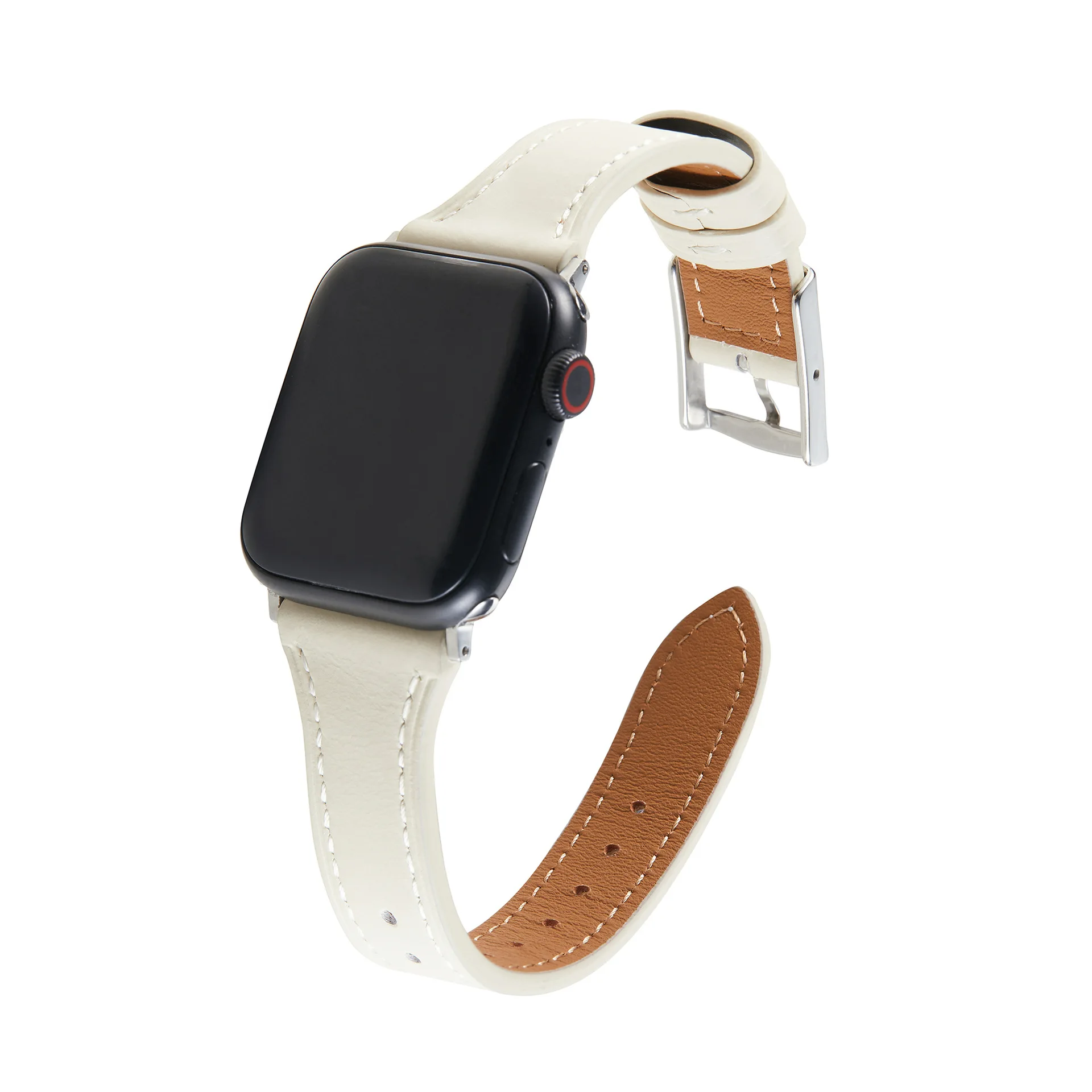 Colorful Replacement Watchband Strap for  Apple Watch 38mm 40 41 42 44mm 45mm 49mm Women Slim Leather Bracelet  for iWatch 8 7 6