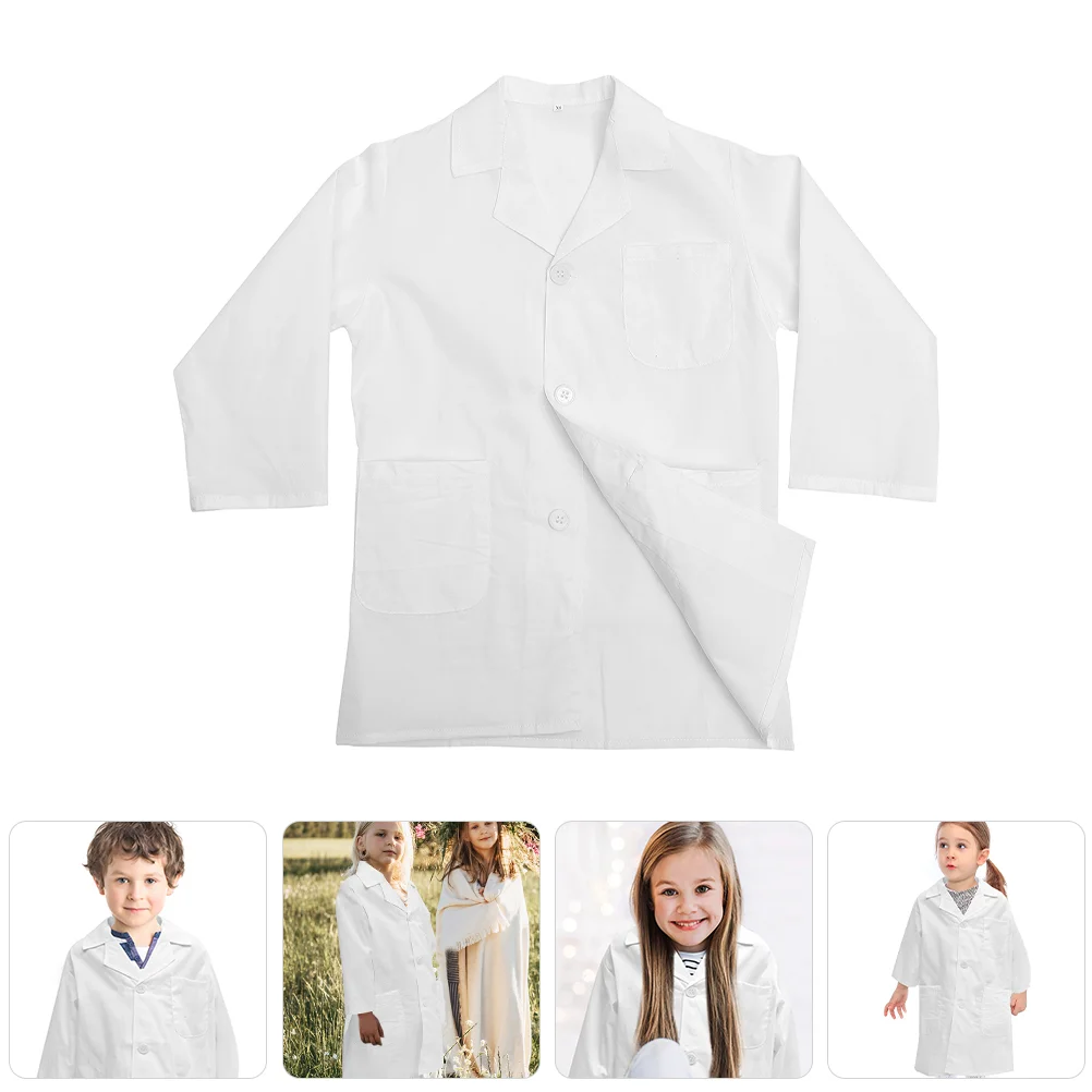 

Unisex Kids Lab Coat Science Doctor Toddler Costume White Scientist Clothes Doctor Cosplay Costume for Boys Girls Roleplay Party