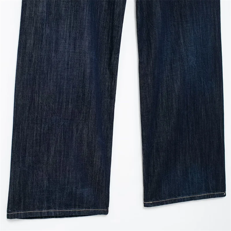 Новинка 2024 женские широкие джинсы KEYANKETIAN с завязками и высокой талией прямые