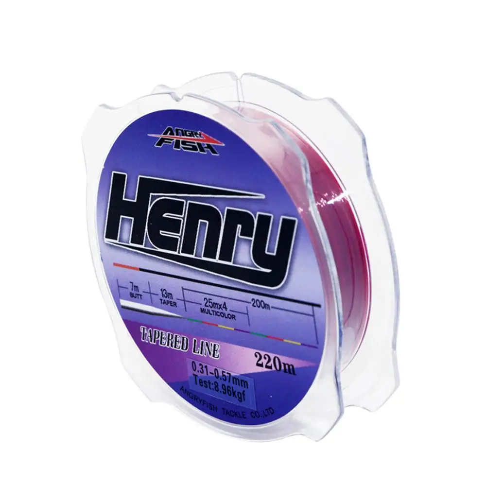 

220m Sport Fishing Line Nylon Tapered Line 220m Henry Series Popular Strong Strength Line Fishing Accessories