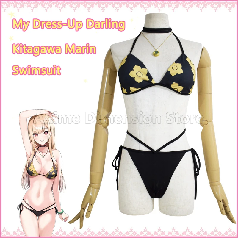 

Аниме мой костюм дорогой Китагава Марин Косплей костюмы и парик купальник отправка ожерелье для женщин девочек