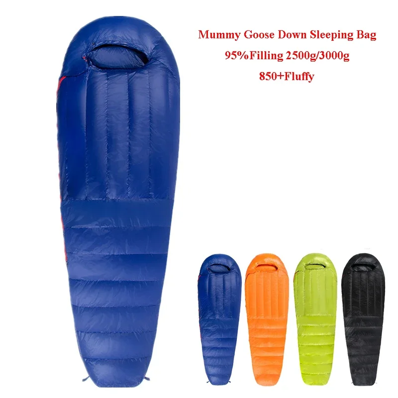 Белый гусиный пух с наполнителем 2500 г/3000 г спальный мешок для взрослых мумии
