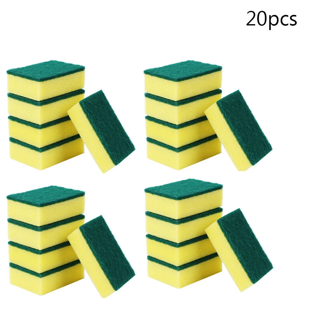 

20/30pcs Dishwashing Sponge Kitchen Nano Emery Magic Clean Rub Pot Rust Focal Stains Sponge Removing Kit Cleaning Brush