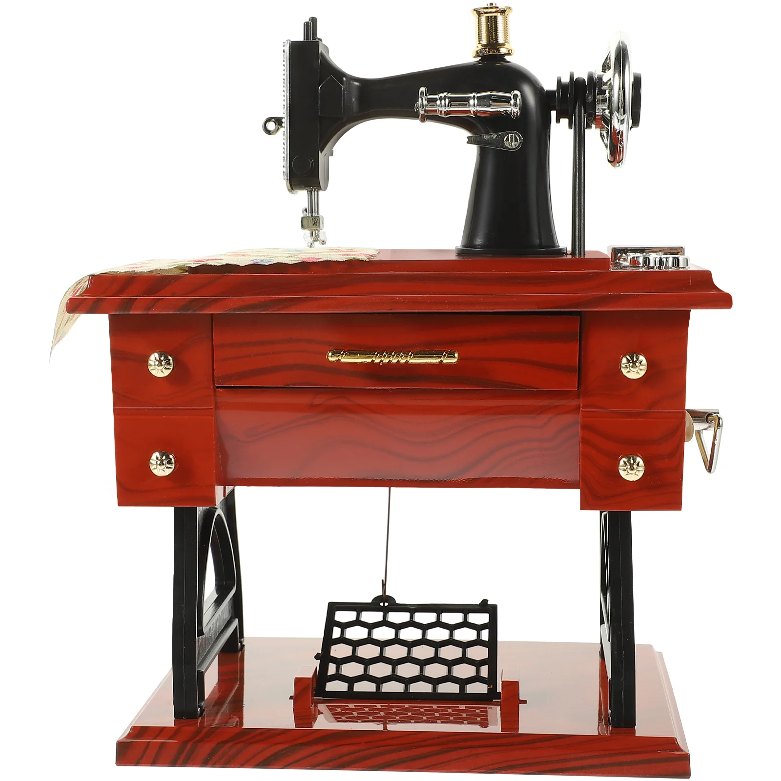 

Music Machine Box Sewing Vintage Sartorius Mini Musical Toy Decor Simulation Sweing Model Cranked Hand Mechanism Statue Retro