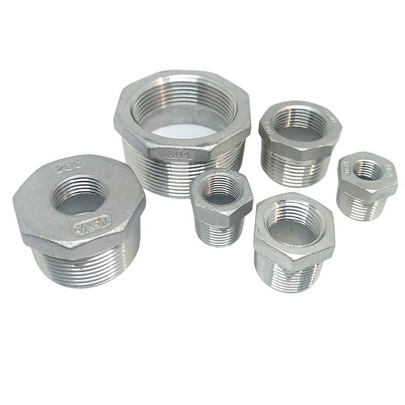 

Tonifying Heart Reducer Bushing 1/8"1/4"3/8"1/2"BSP Male/Female Thread SS304 Stainless Steel Pipe Fittings for Water Gas Oil