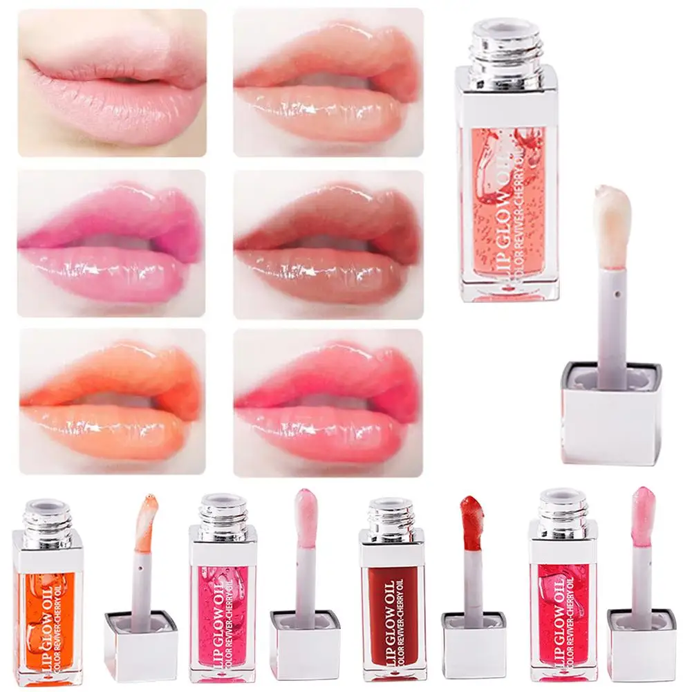 

Lip Oil Plumping Clear Crystal Jelly Moisturizing Lip Makeup Lip Tinted Oil Lips Gloss Sexy Plumper Plump Glow Lip X1J1