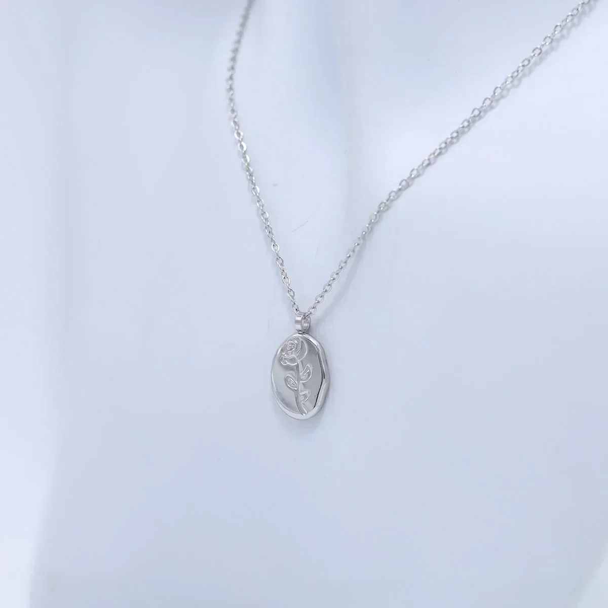 Ожерелье с подвеской в виде розы из стерлингового серебра для женщин на