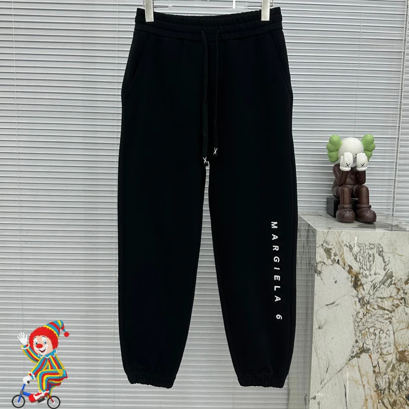 

Real Photo American Streetwear All-match MM6 Margiela Casual Long Pants Fashion Embroidery Letter Sweatpants Top Cotton Trousers