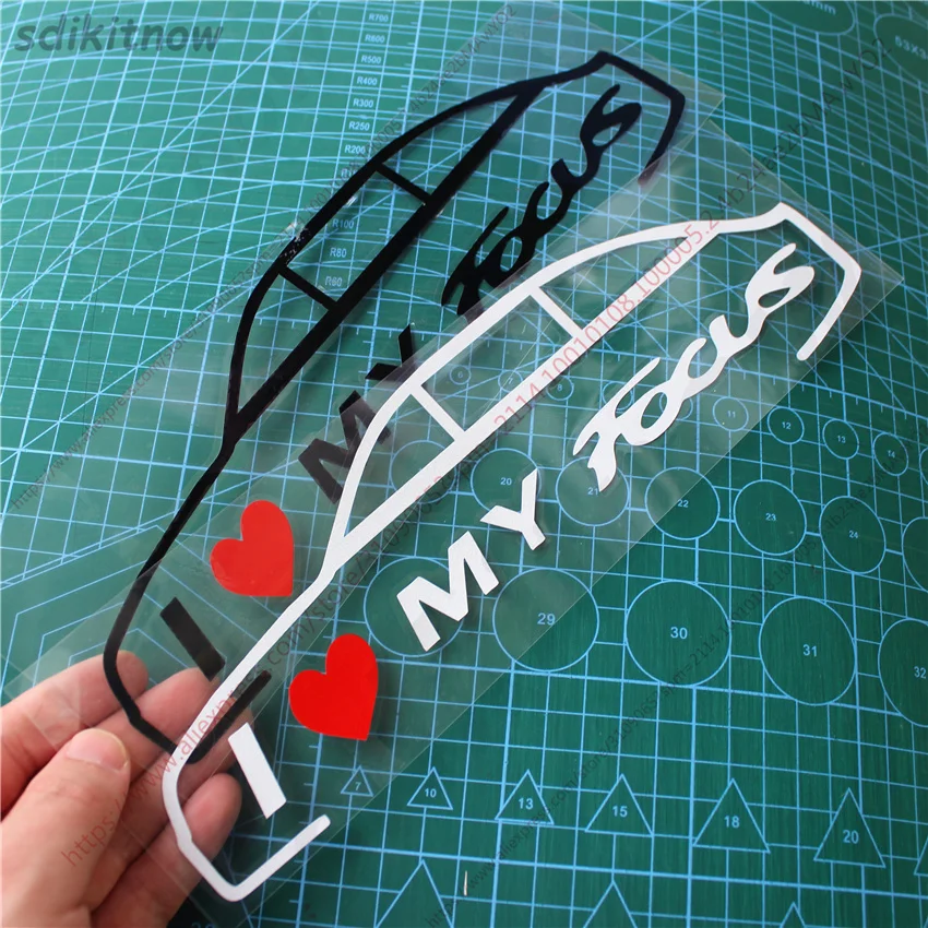 

Новая виниловая наклейка I love my car, стильная наклейка для двери, окна, багажника, украшение для Ford focus 2 3 MK2 MK3 ST RS 2018 2017 2019 2020