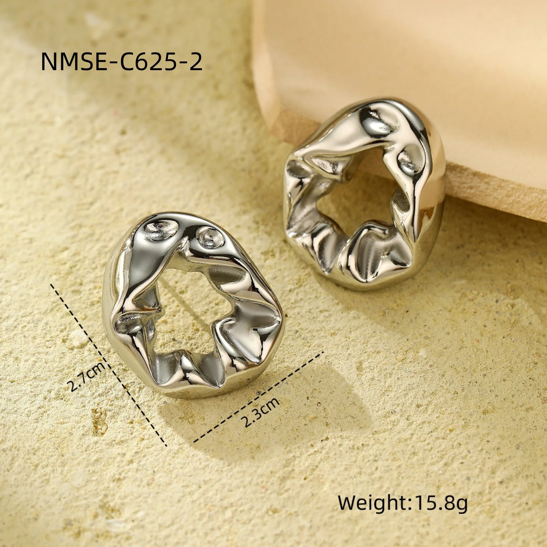 NIMAI 18-каратное позолоченное кольцо в форме капли воды из нержавеющей стали