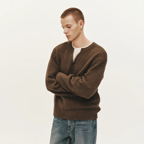 Мужской вязаный свитер Semir из акрила, нейлона и спандекса