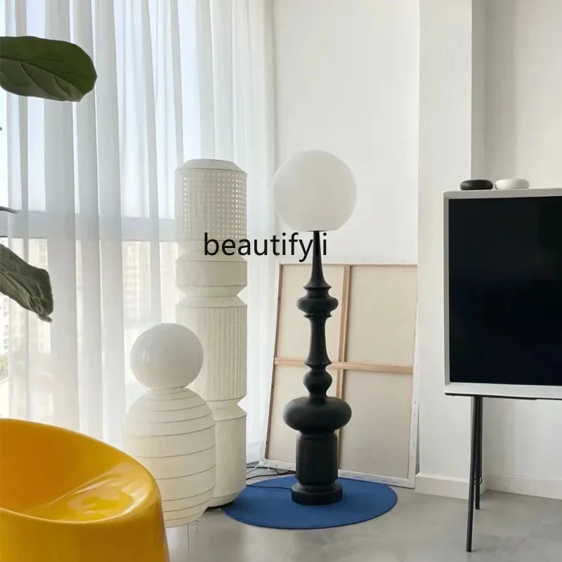 

zqLiving Room Dining Room Bedroom Home Atmosphere Decorative Art Middle Ancient Roman Floor Lamp Vertical