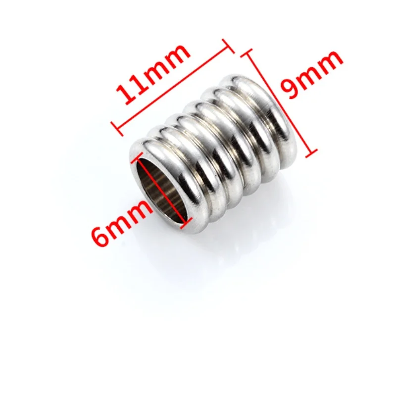 Прямые бусины из титановой стали через с отверстиями ювелирные аксессуары не