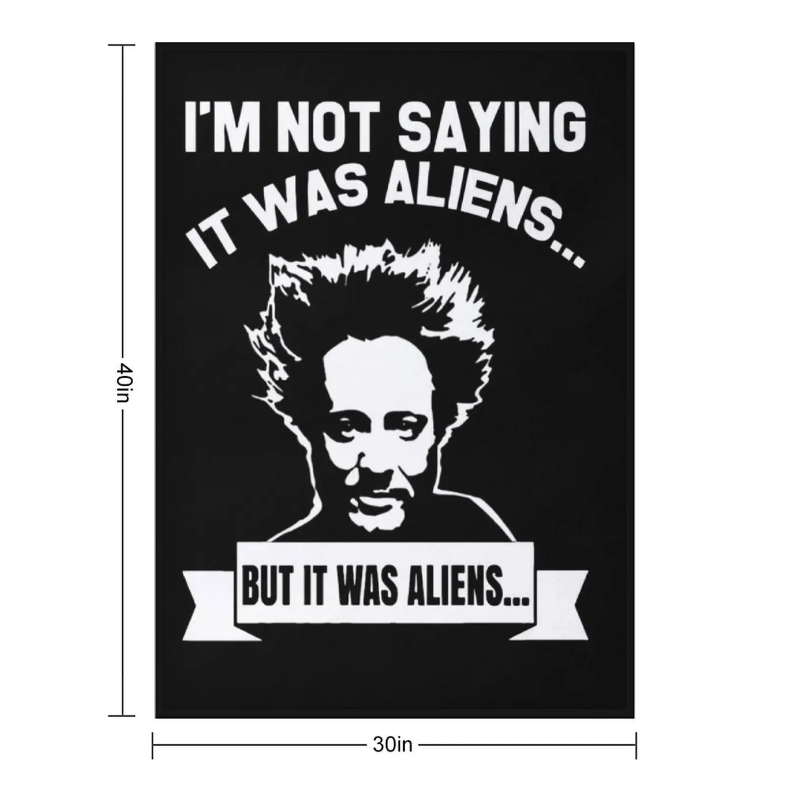 Фото Плед-одеяло It-was-Aliens-Giorgio-A-Tsoukalos-T-Shirt-Black из мягкого плюшевого фланелевого материала в клетку №2