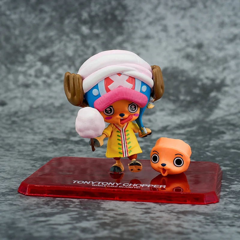 

One Piece Anime Action Figure 7cm Cute Kawaii Pirate Tony Tony Chopper Q Version Doll Mini Gift GK Model PVC Kid Children Toys