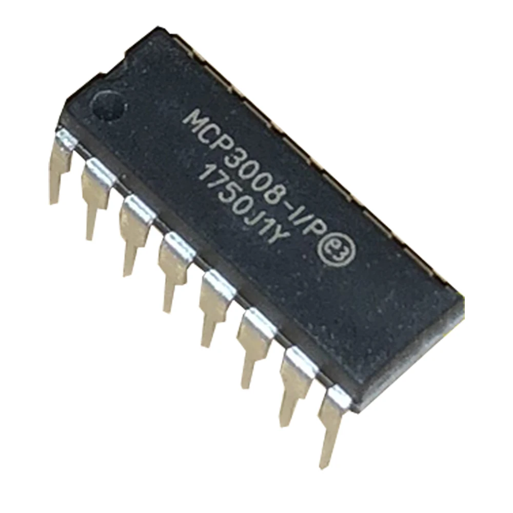 

1PCS MCP3008-I/P MCP3008 8-Channel 10-Bit A/D Converters SPI New IC