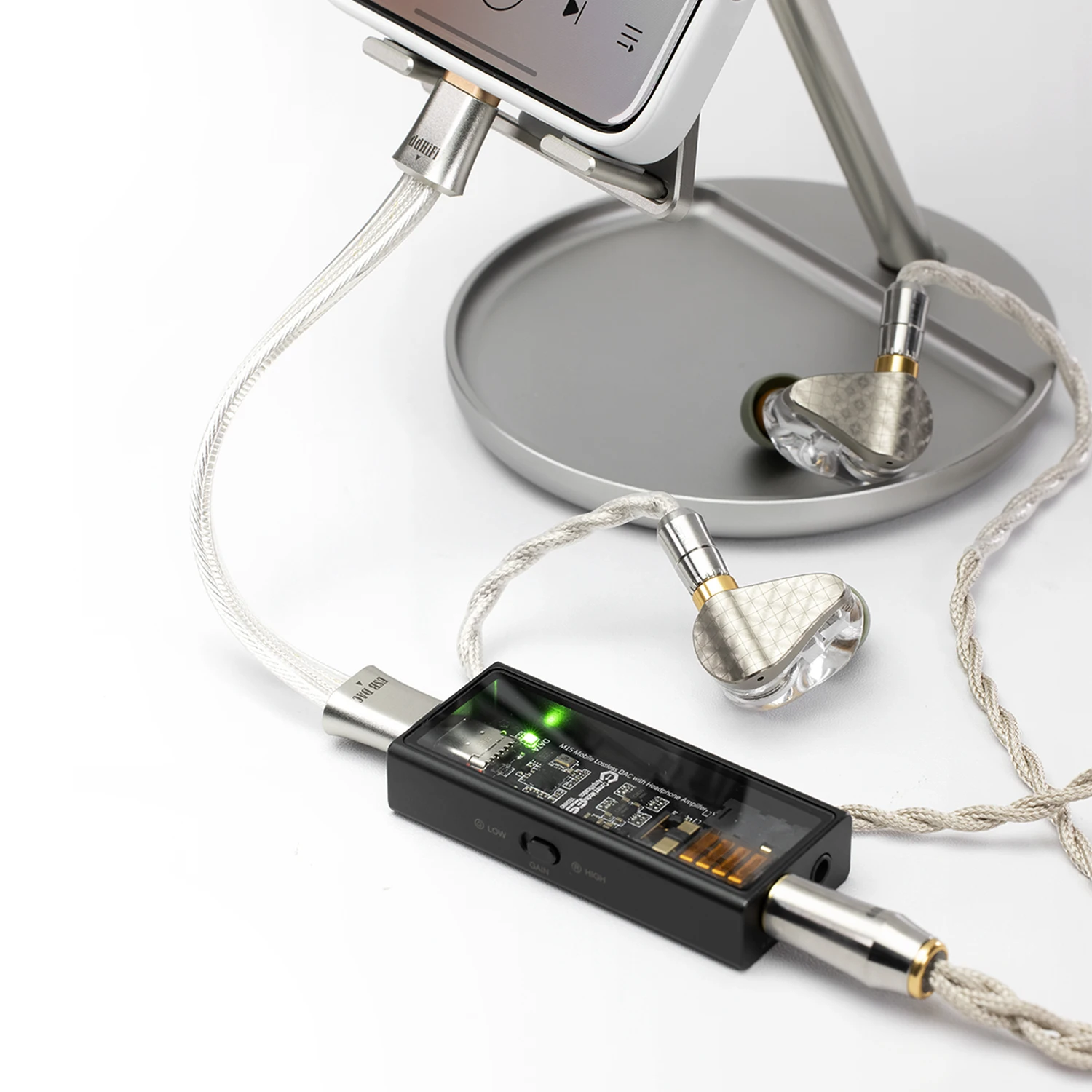 Фото DD ddHiFi TC19CC (Comet) Флагманский цифровой сигнальный кабель USB-C - USB-C OTG из чистого серебра, четырехпроводная параллельная конструкция, 10 см. №3