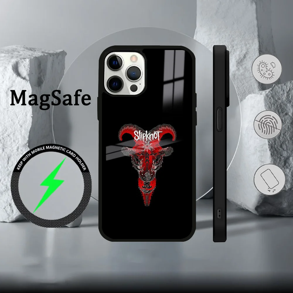 Чехол для телефона Band S-SlipknotS в стиле хип-хоп iPhone 16 15 14 13 12 11 Pro Max Plus Mini Magsafe Mirror