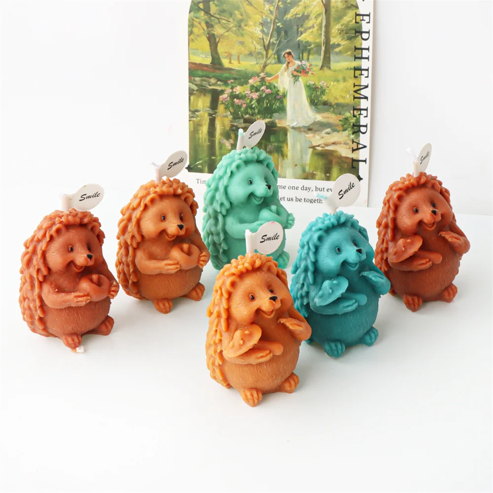 Прекрасная силиконовая форма для мини-ежика наклонная голова улыбающееся