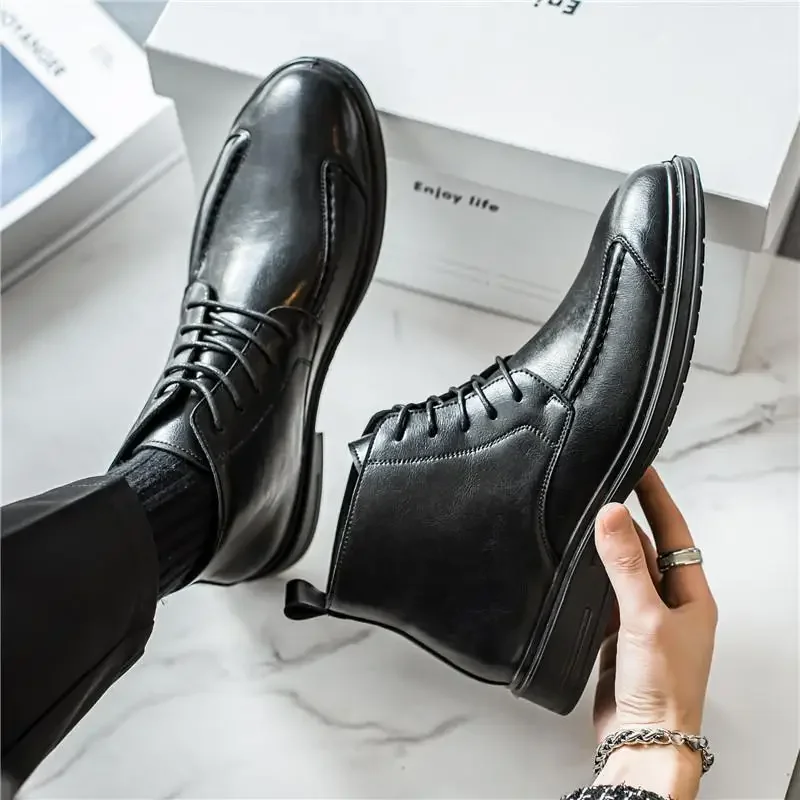 

Men's Leather Shoes Men's Winter Business Formal Wear Cowhide Men's Shoes 2023 New Fashion Black Shoes Men's