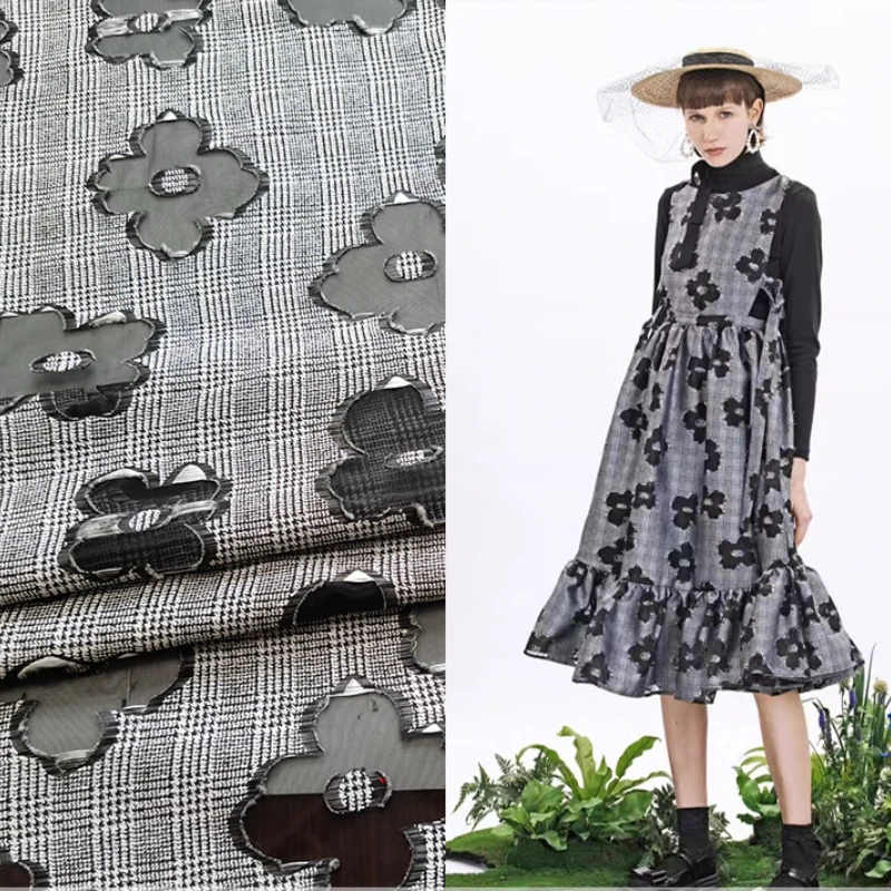 

Jacquard Organza Fabric Spring Summer Yarn-dyed Plaid Cut Flower Dress Suit Fabrics Brand Thin Transparent Cloth Alibaba Express