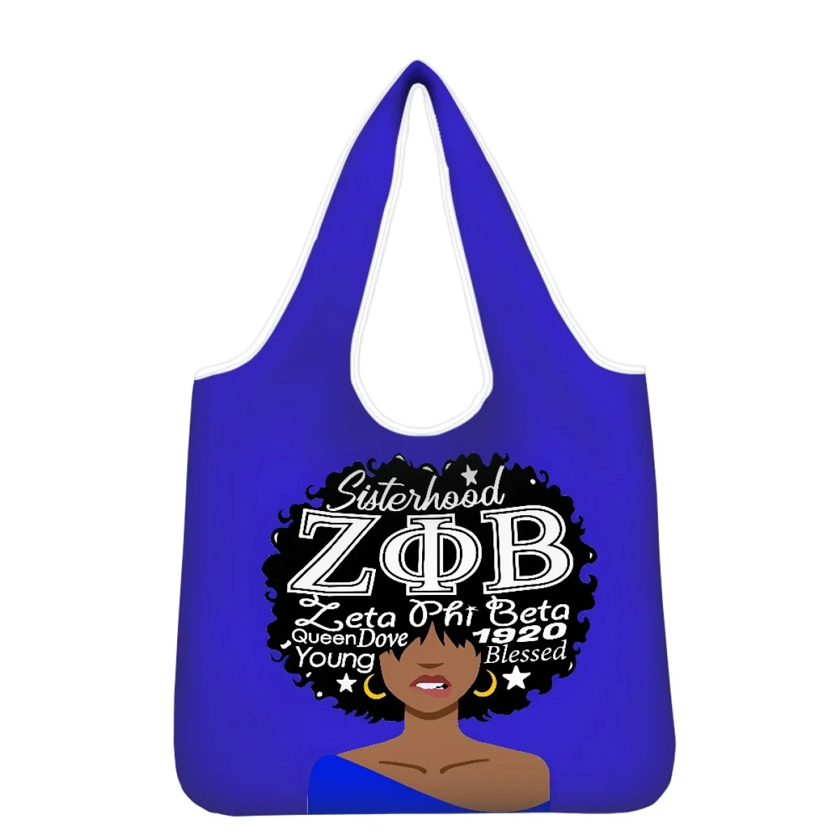 

Толстая большая сумка-тоут FORUDESIGNS Zeta Phi Beta, многоразовые портативные женские сумки из полиэстера на плечо, складной мешок, сумка для покупок