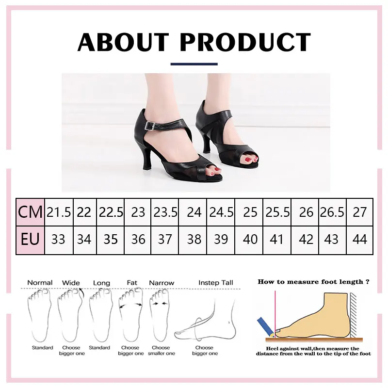 Latin Dance Cha Cha Tango Dance Shoes New Black High-Heeled Dance Shoes Indoor And Outdoor Customizable Large Size