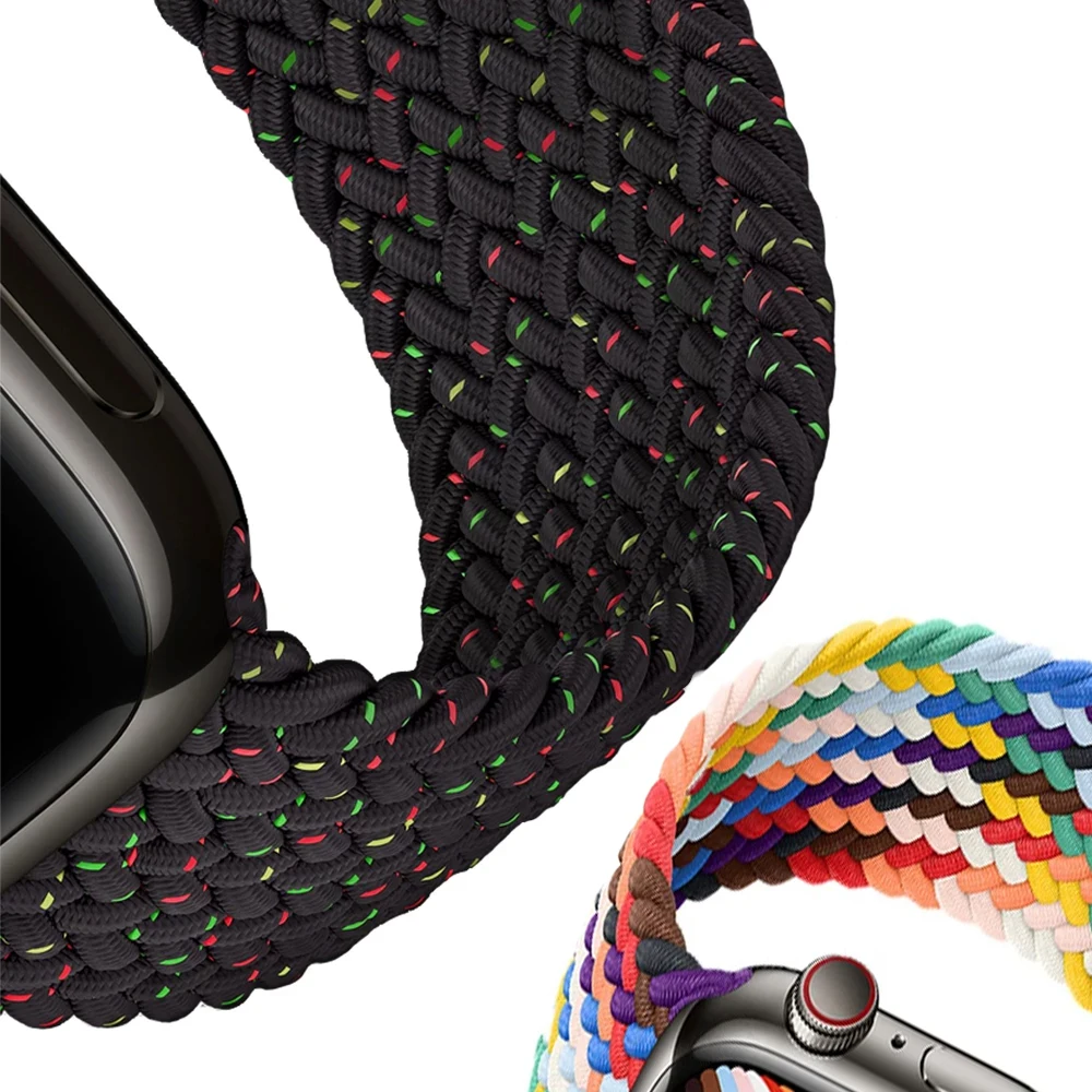 

Braided Solo loop Strap For Apple watch band 44mm 40mm 38mm 42mm 41mm 38mm bracelet correa iwatch seie 3 4 5 se 6 7 watchband