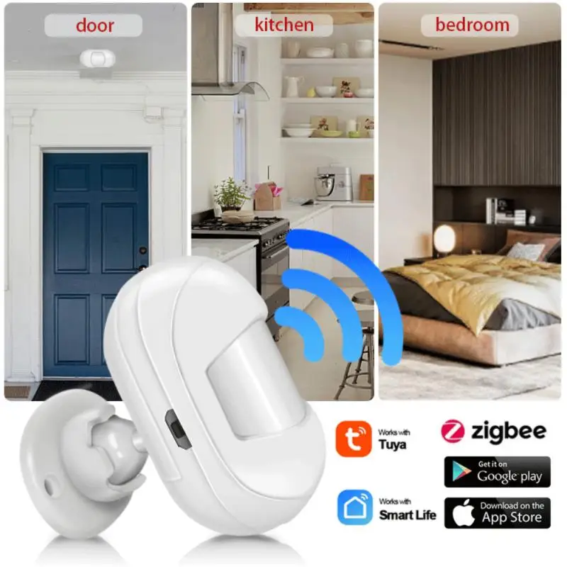 

Tuya Zigbee 3.0 Smart Infrared Detectors Motion Sensor Alarm Compatible Smart Life Voice Control Alexa Works With ZigBee Gateway