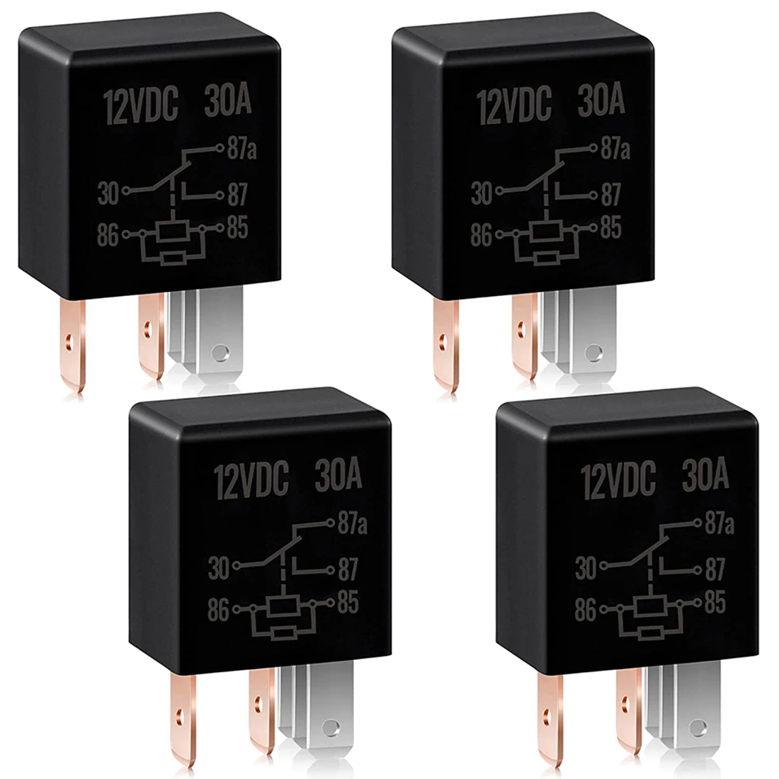 

5 Pin 12V 30A Relay Automotive Relay Starter Relay Car Heavy Duty Relay for Car Motor Accessories (4 Pieces)