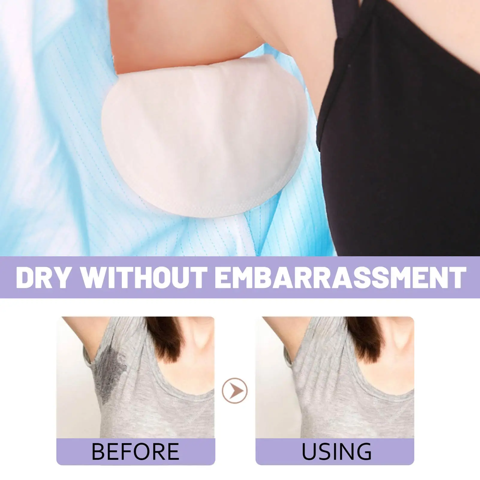 

Armpit Sweat Pads Underarm Sweat Pads for Hidrosis Control and Sweating Non Visible Extra Adhesive Fight Hyperhidrosis for Men