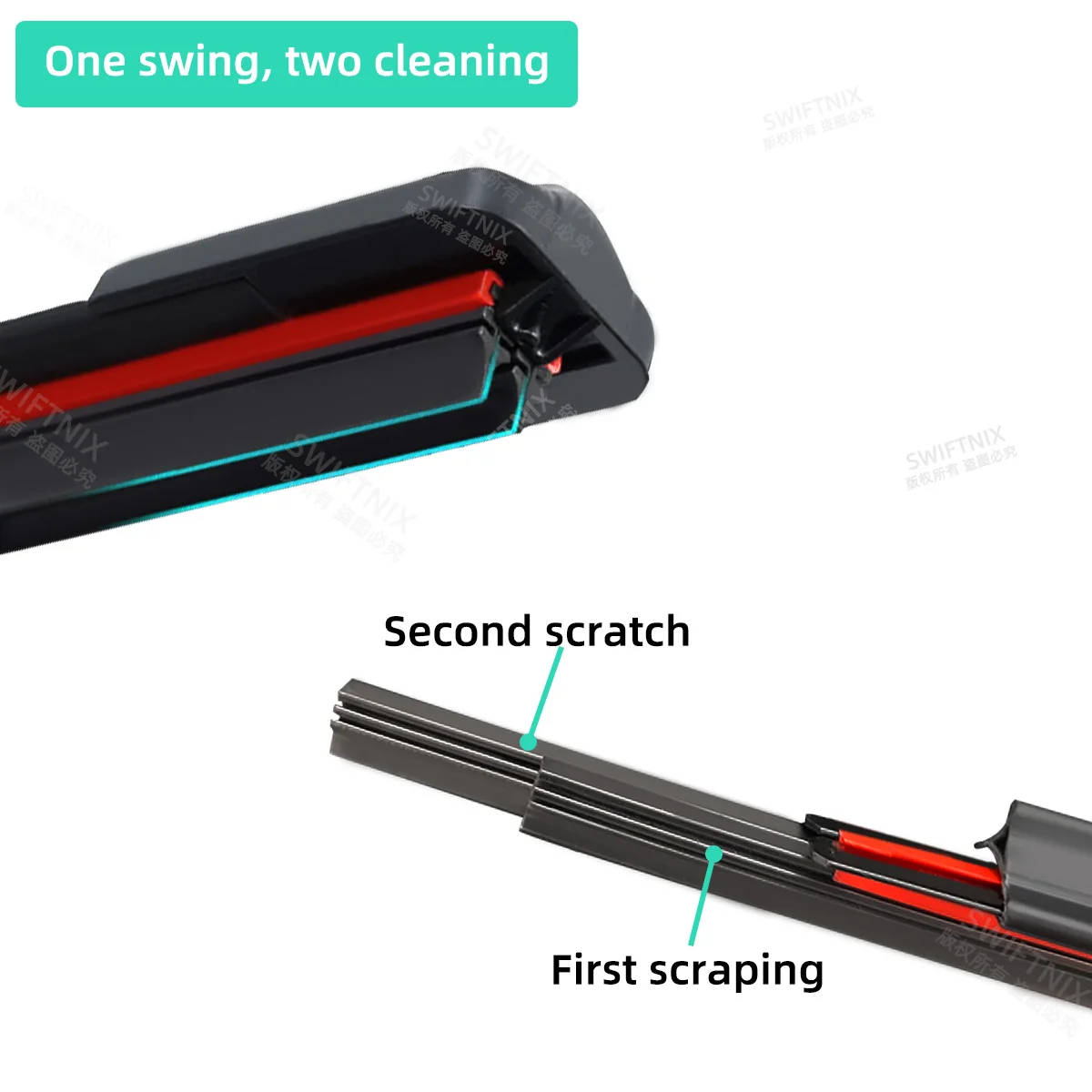 Двойные резиновые щетки стеклоочистителя автомобиля для Chery COWIN X5 2017-2019