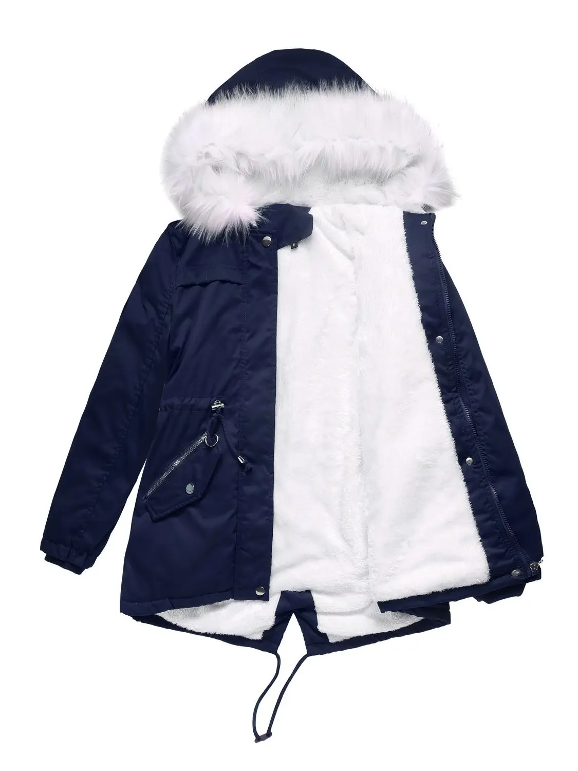 2022 New Winter Vintage Women Hooded Cotton Jackets Plus Velvet Fur Collar Warm Parkas Coat Mid-length Loose Snow Outwear 4XL