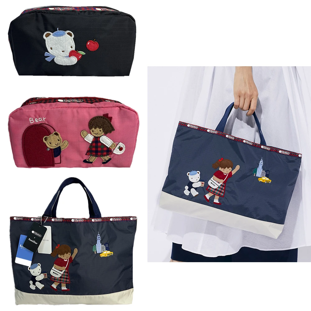 

Lesportsac аниме тканевая сумка мультфильм кавайная Повседневная сумка-мессенджер с принтом легкая Большая вместительная сумка для путешестви...