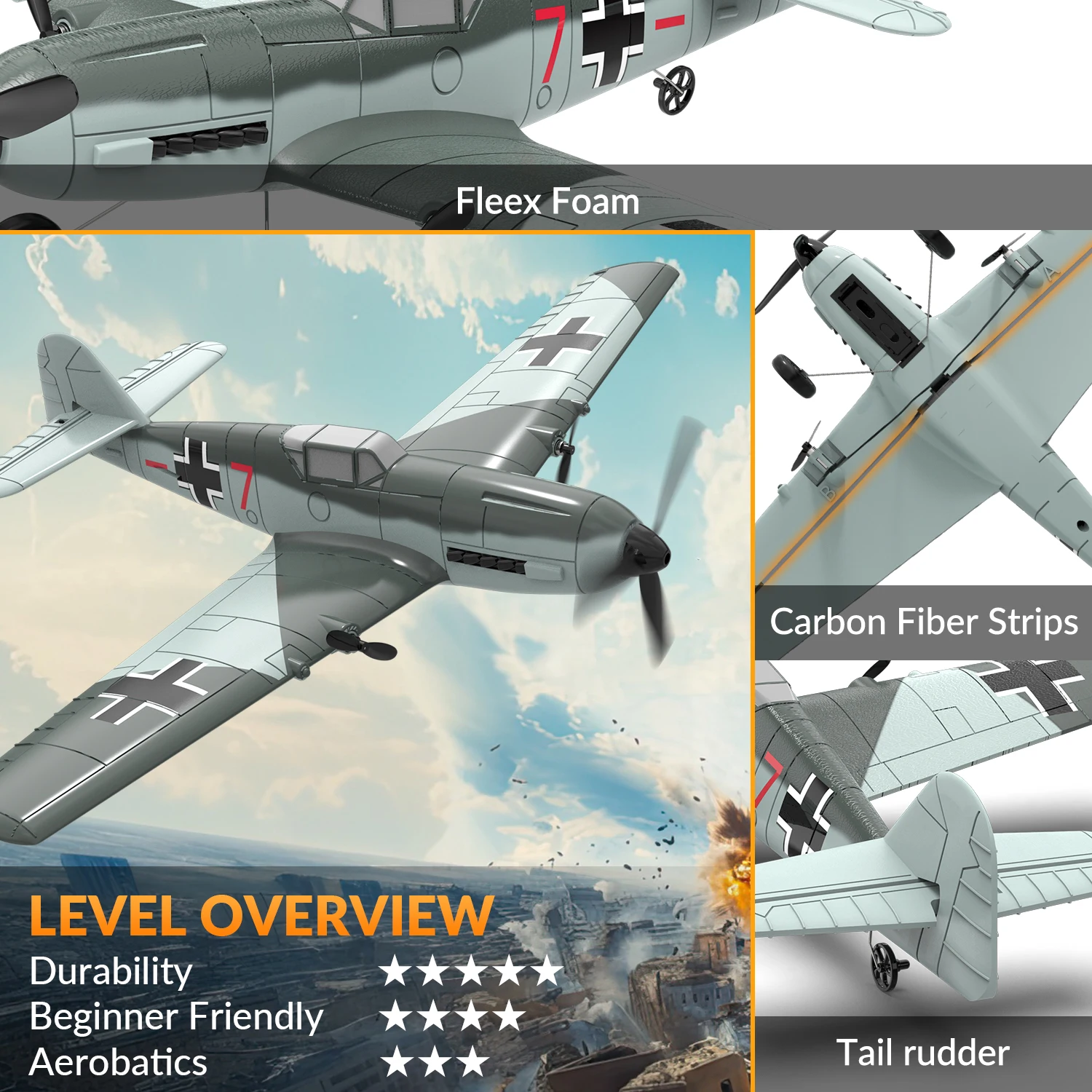 VOLANTEXRC FW190 RC самолет 2,4G 3CH умный баланс EPP планер истребитель 400 мм фиксированный участок с 6-осевым гироскопом стабилизатор RTF планер (art.: 3920ca11630fb) - 3920ca11630fb