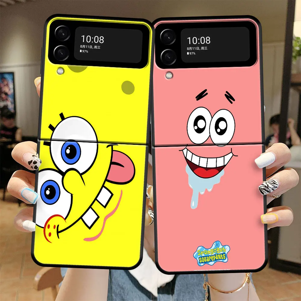 

Phone Hard SpongeBob SquarePants Case Funda for Samsung Galaxy Zflip Z Flip 5G Zflip3 Flip3 Flip5G SamsungZFlip Silicone