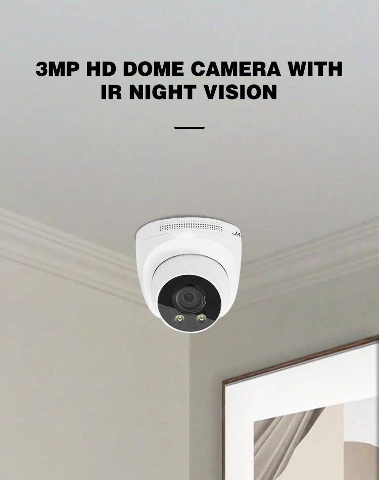 

Умная камера безопасности JAIOT, 5 Мп, PoE, наружная купольная Инфракрасная камера ночного видения с датчиком присутствия/транспортного средства