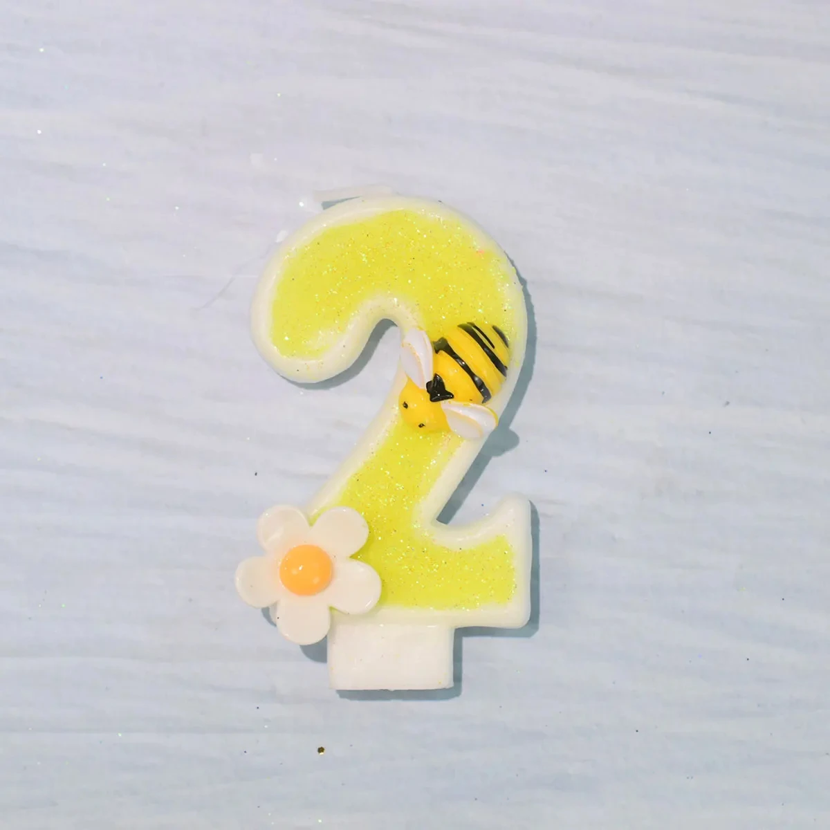 Bear Daisy Yellow Smiley свеча в виде подсолнуха для украшения торта девушка на день