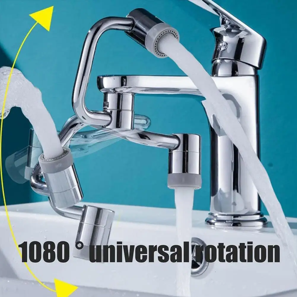 

1pcs New Universal 1080°rotating Faucet Robotic Arm Extender 1/2 Flow Swivel Faucet Extension Faucet Aerator Water Kitchen M5a0