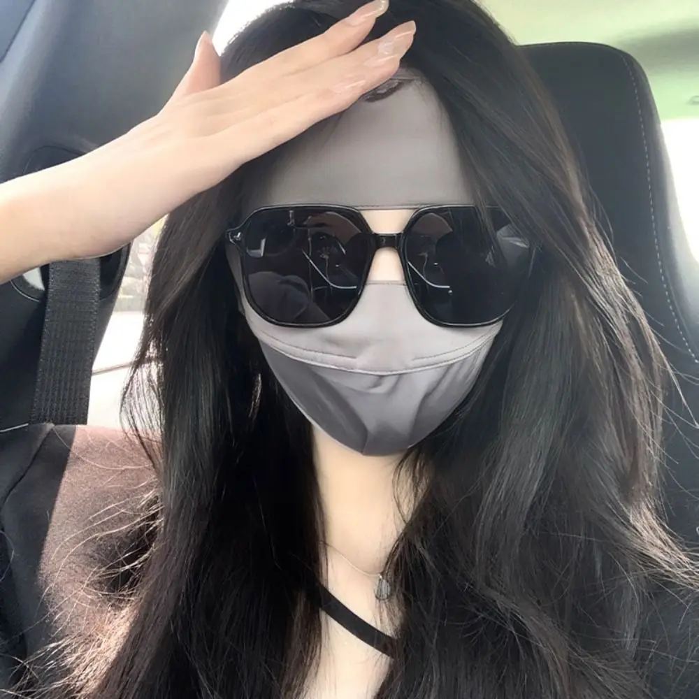 Дышащая тонкая солнцезащитная маска защита от солнца полное покрытие летняя для
