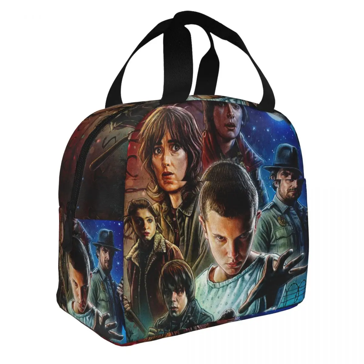 Stranger Things Lunch Bento Bags Portable Aluminum Foil thickened Thermal Cloth Lunch Bag for Women Men Boy