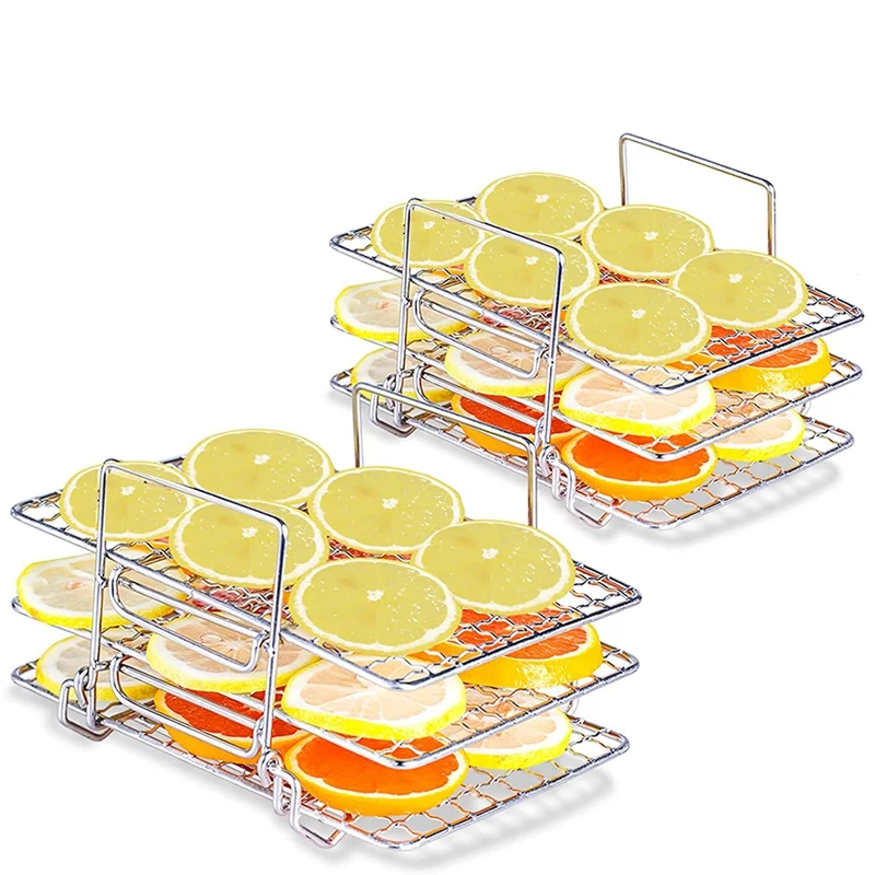 

Air Fryer Rack For Ninja Foodi DZ201 DZ401, Multi-Layer Food Dehydrator Rack Toast Rack Grill Air Fryer Accessories