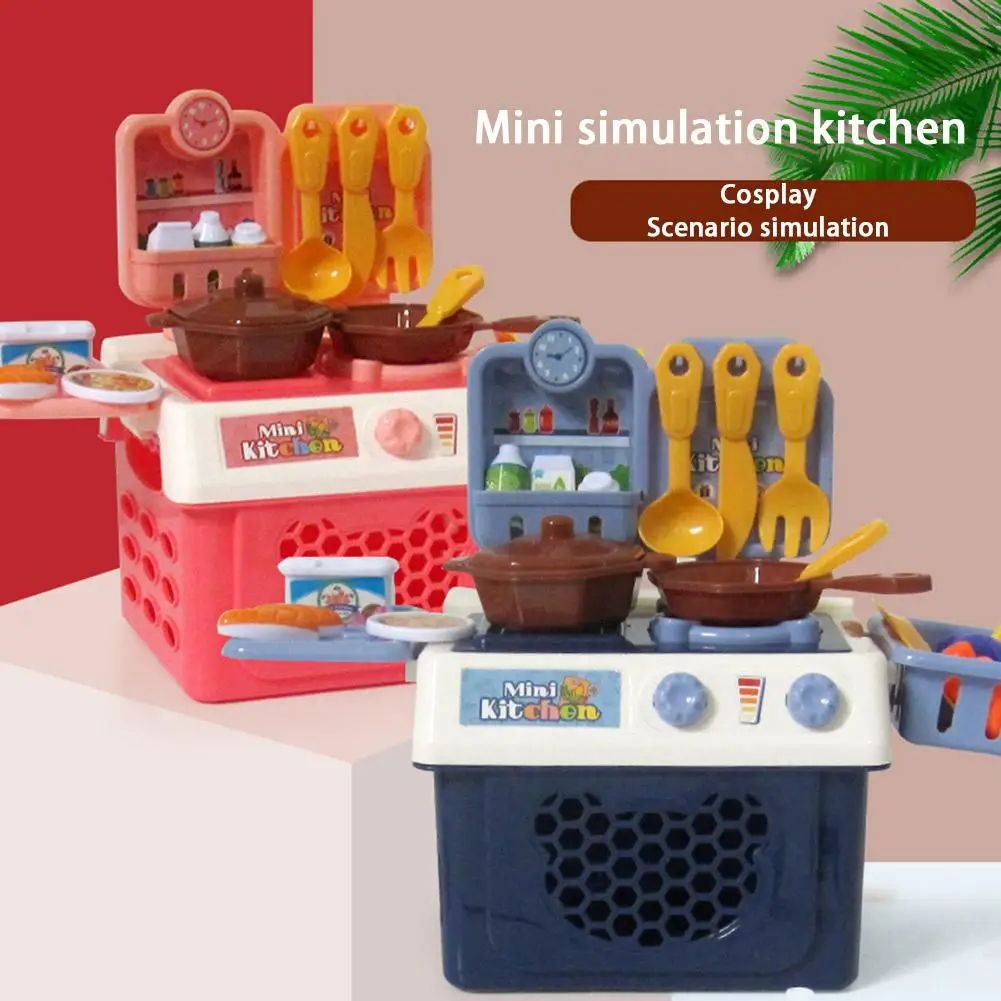

Mini Kitchen Toys Sets Realistic Children Play House Simulation Cooking Kitchenware Toys Gifts For Boys Girls