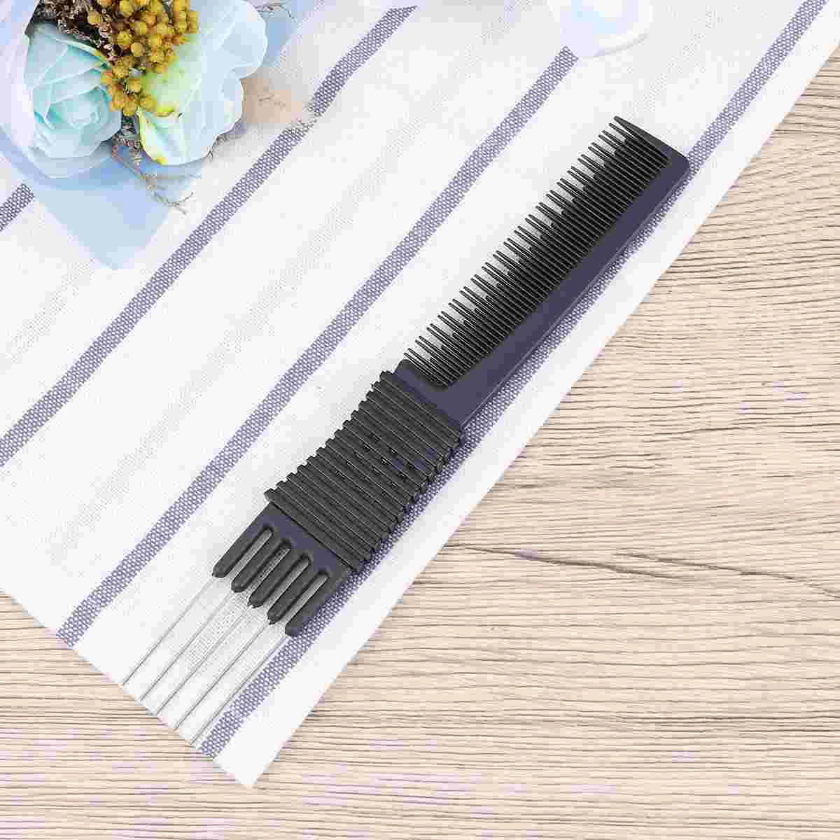 

2 Pcs Cleaning Brush Hair Tools Tooth Comb Rat-tail Stainless Steel Anti-static Haircut Pin